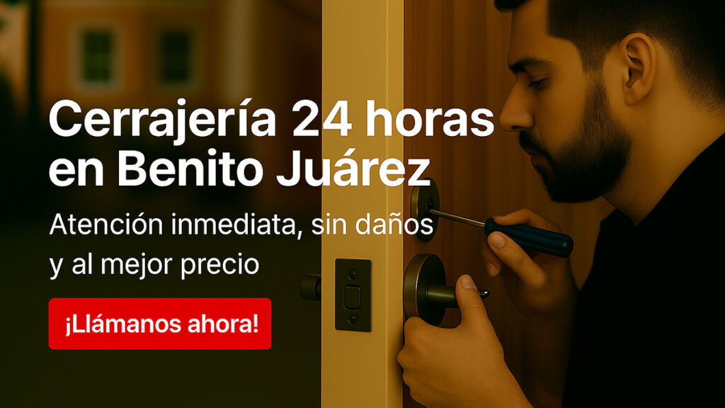 Cerrajería en Benito Juárez con urgencias las 24 Horas